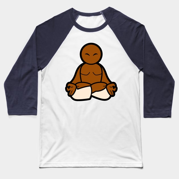 Padmasana (Lotus posture) Baseball T-Shirt by Cedarseed